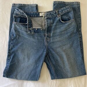 Cynthia High Rise Straight Long Jeans